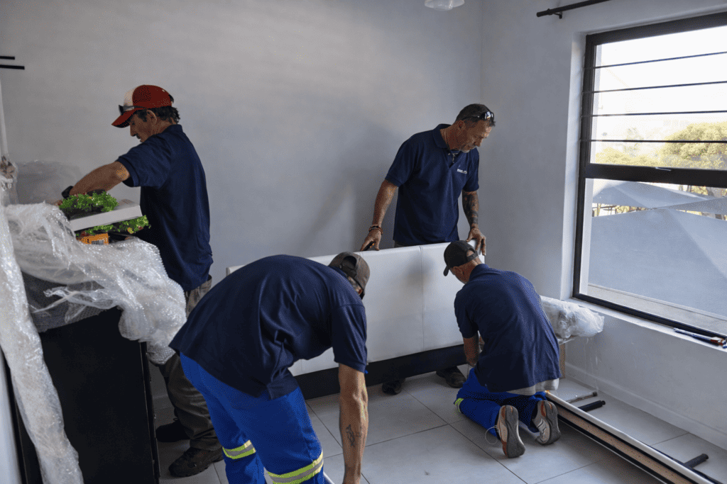 Reliable moving company handling furniture with care in South Africa.